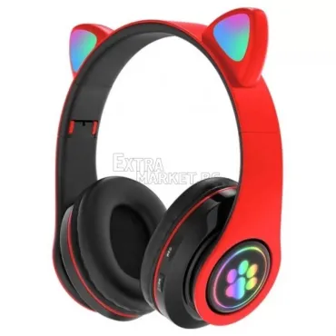 Забавни Bluetooth светещи слушалки с котешки уши