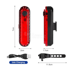 Ярък лед стоп за колело с няколко режима на работа и USB зареждане