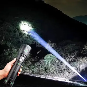 Супер Мощен 60W/5000 лумена LED фенер с голям обсег - до 2 километра сноп супер силна светлина