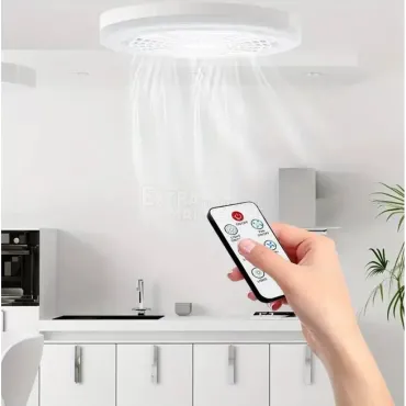Вентилатор с дистанционно и LED лампа в един уред - монтаж на таван