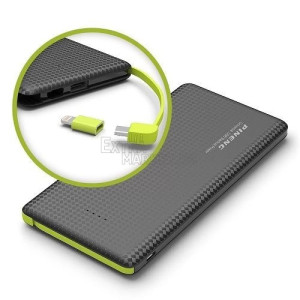 Външна батерия KLGO Power Bank 6000 mah супер тънка за Android/iOS