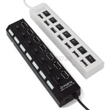 USB разклонител (Хъб) за лаптоп или компютър 1 към 7