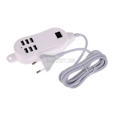 USB разклонител 30 вата (6 порта)