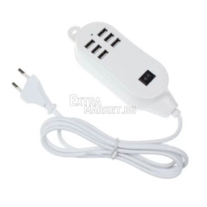 USB разклонител 30 вата (6 порта)