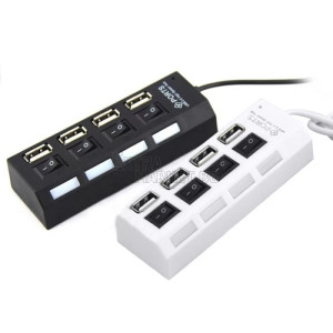 USB Хъб с прекъсвачи за лаптоп или компютър 1 към 4