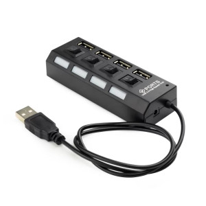 USB Хъб с прекъсвачи за лаптоп или компютър 1 към 4