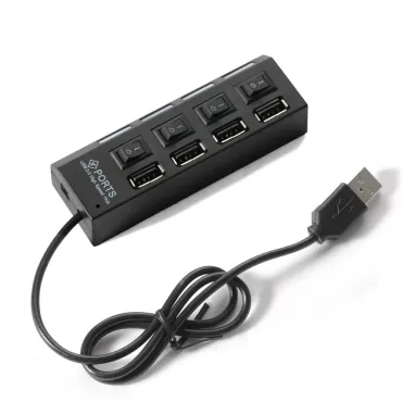 USB Хъб с прекъсвачи за лаптоп или компютър 1 към 4