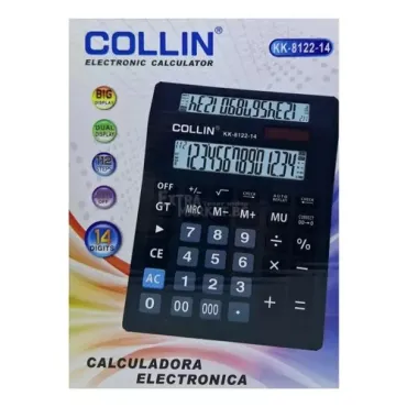 Удобен калкулатор с двоен дисплей 14 символа COLLIN