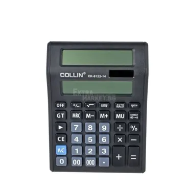 Удобен калкулатор с двоен дисплей 14 символа COLLIN