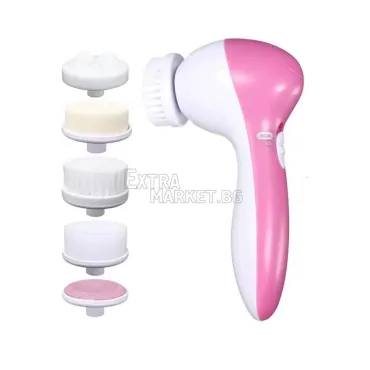 Цялостна грижа за лицето с уред за почистване и масаж 5 in 1 Beauty Care Massager