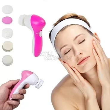 Цялостна грижа за лицето с уред за почистване и масаж 5 in 1 Beauty Care Massager