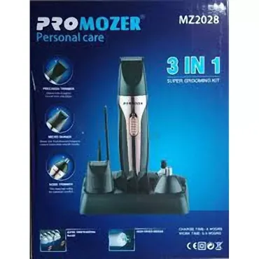 Тример Promozer MZ2028 за коса, брада и грижа за уши и нос 3 в 1