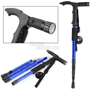 Телескопичен бастун с фенер 3 в 1