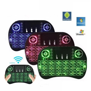 Светеща мини (2.4GHz Wireless) безжична клавиатура с тъч пад