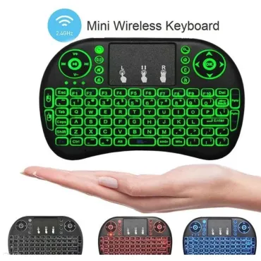 Светеща мини (2.4GHz Wireless) безжична клавиатура с тъч пад