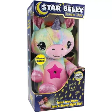Star Belly Еднорог плюшена играчка и проектор на звездно небе - 2 в 1