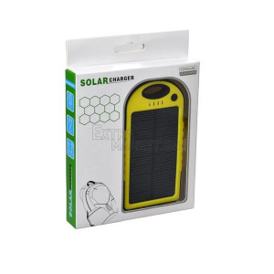 Соларна влаго-удароустойчива мобилна батерия 5000 mAh.