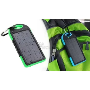 Соларна влаго-удароустойчива мобилна батерия 5000 mAh.