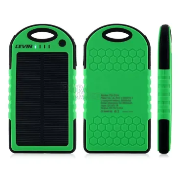 Соларна влаго-удароустойчива мобилна батерия 5000 mAh.