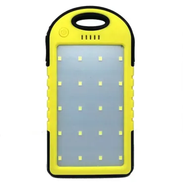 Соларна 20000 mAh мобилна батерия с LED осветителен панел 20 диода