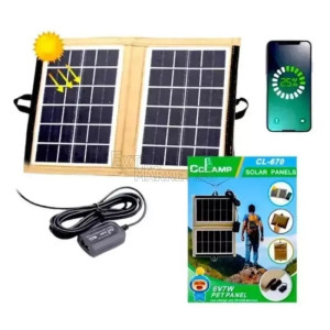 Соларен панел 6V-7W в комплект с мобилна батерия 8000 mAh.