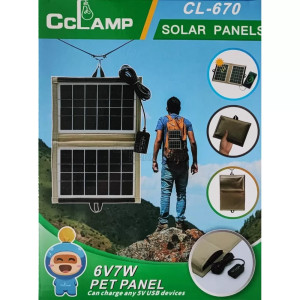 Соларен панел 6V-7W в комплект с мобилна батерия 8000 mAh.