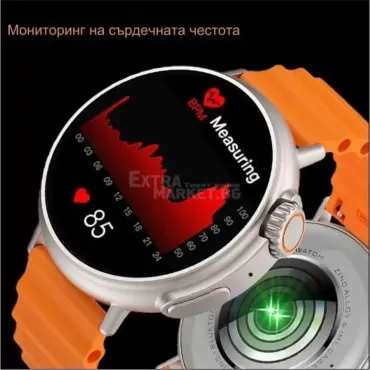 Смарт часовник GT9 2.01 инча HD с голям кръгъл екран