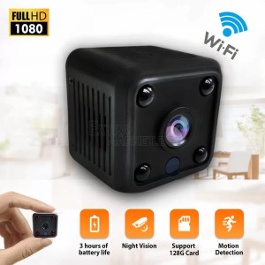 Шпионска мини HD 1080P WiFi камера с 160 градуса ъгъл на заснемане