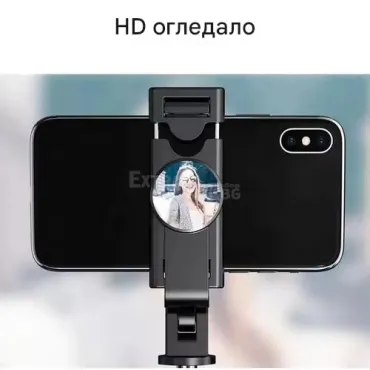 Селфи стик с огледалце и опция трипод Bluetooth дистанционно за iPhone/Android
