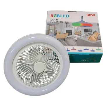 RGB LED лампа свети цветно и бяло в комбинация с вентилатор - таванен монтаж