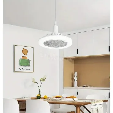 RGB LED лампа свети цветно и бяло в комбинация с вентилатор - таванен монтаж