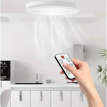 RGB LED лампа свети цветно и бяло в комбинация с вентилатор - таванен монтаж