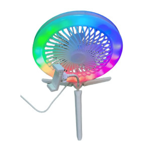 RGB LED лампа с вентилатор с трипод и стойка за телефон