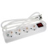 Разклонител 4 гнезда с копче за изключване 16А/250V