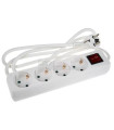 Разклонител 4 гнезда с копче за изключване 16А/250V