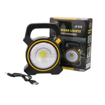 Работна акумулаторна COB LED лампа USB/Соларно зареждане JY-819