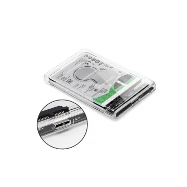 Прозрачна кутия за хард диск HDD Case - 2.5 inch/USB 3.0/SSD/Sata I/II/III