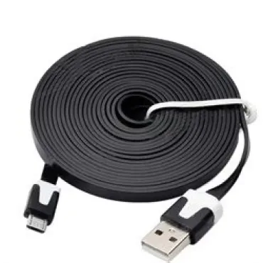 Плосък кабел за пренос на данни micro USB към USB 2.0