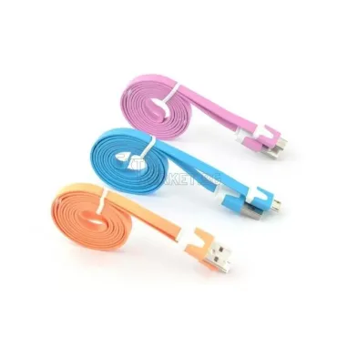 Плосък кабел за пренос на данни micro USB към USB 2.0