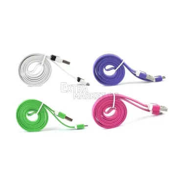 Плосък кабел за пренос на данни micro USB към USB 2.0