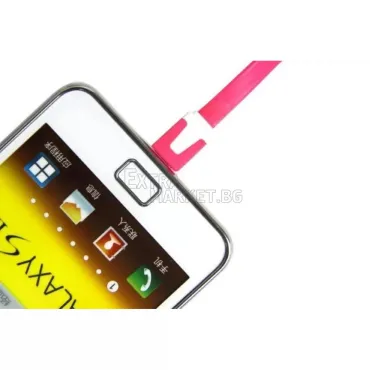 Плосък кабел за пренос на данни micro USB към USB 2.0
