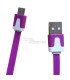 Плосък кабел за пренос на данни micro USB към USB 2.0