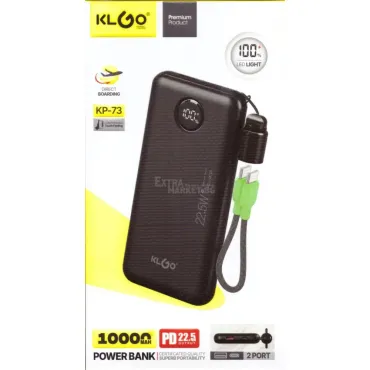 Пpeнocимa бaтepия с дисплей Power Bank КLGО 10000 mAh.
