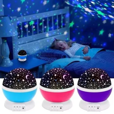 Озаряваща нощна звездна лампа Rotating Star master