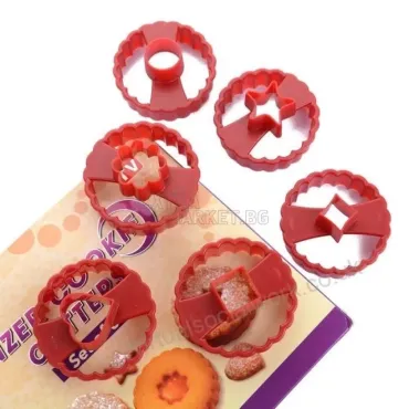 Оригинални слепени сладки с Linzer cookie cutters