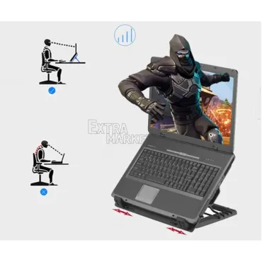 Охладителна подложка за лаптоп с високо повдигане COOLERPAD
