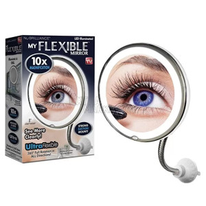 Огледало за гримиране Flexible Mirror (10 пъти увеличение+LED осветление)