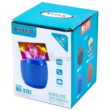 Мощна Wireless/Bluetooth MP3 колонка с поставка за телефон