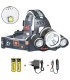 Мощен троен челник с 1 CREE LED+2 COB LED Диода