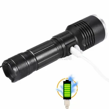 Мощен метален LED акумулаторен CREE прожектор-фенер Р50